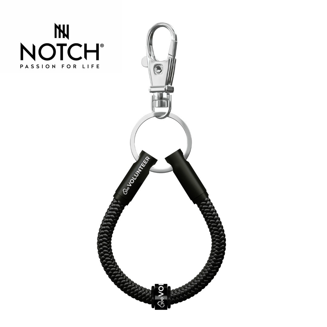 parkrun x NOTCH 100 Volunteer Milestone Sports Cord Key Loop