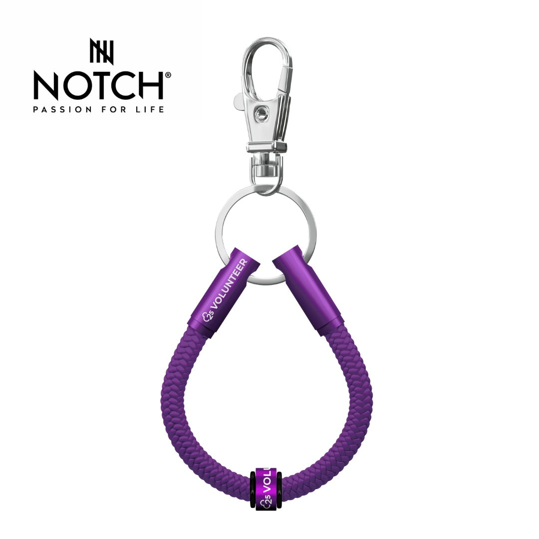 parkrun x NOTCH 25 Volunteer Milestone Sports Cord Key Loop