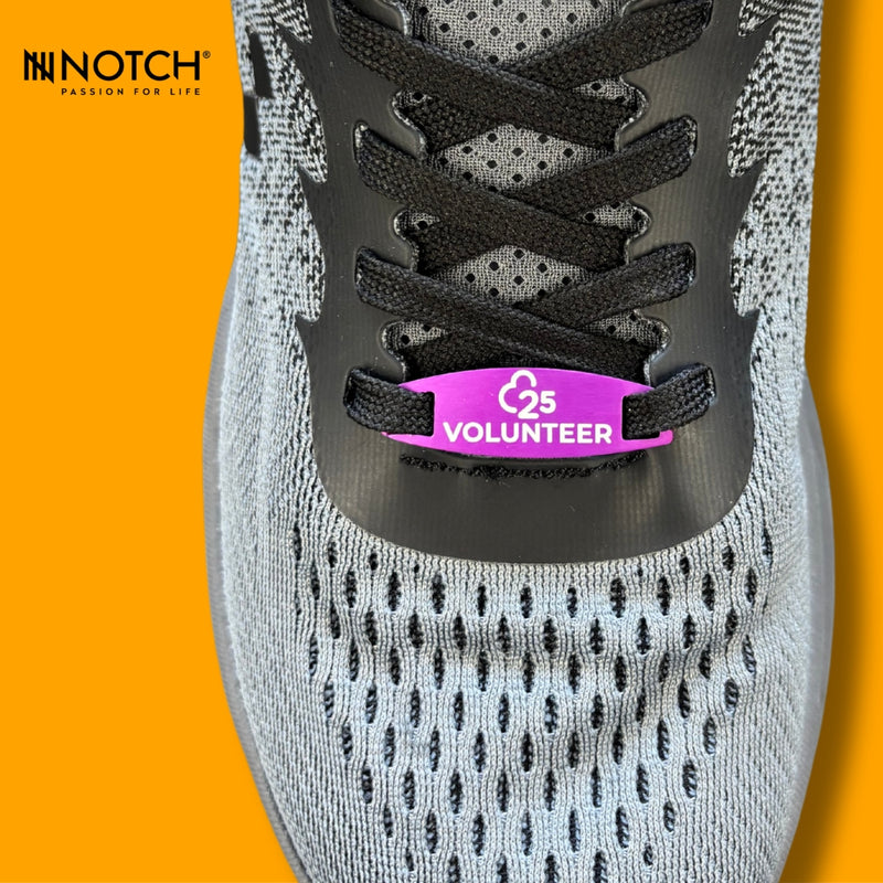 parkrun Milestone Volunteer 25 NOTCH Lace Tag