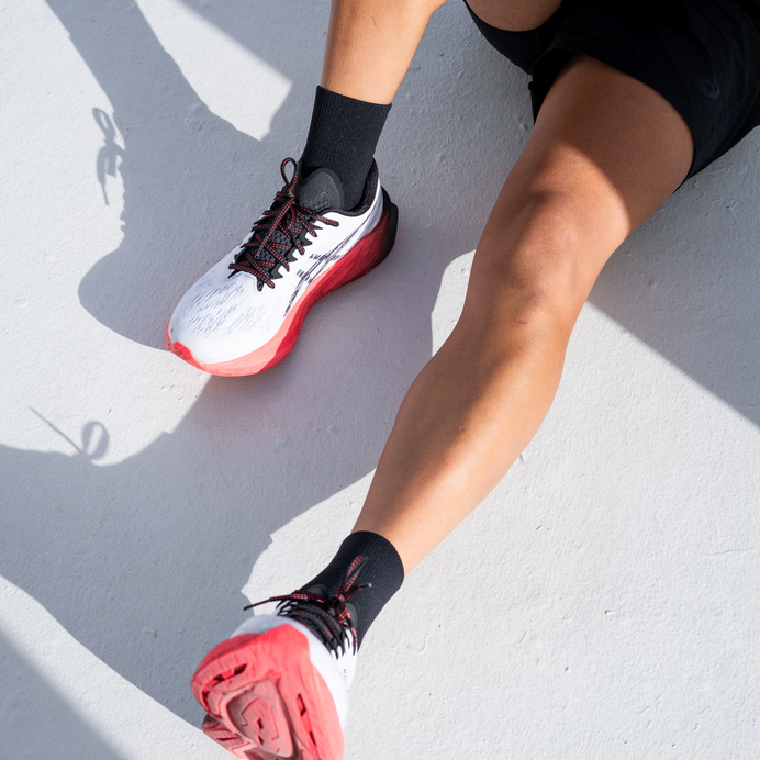 VERSUS Black Running Quarter Socks