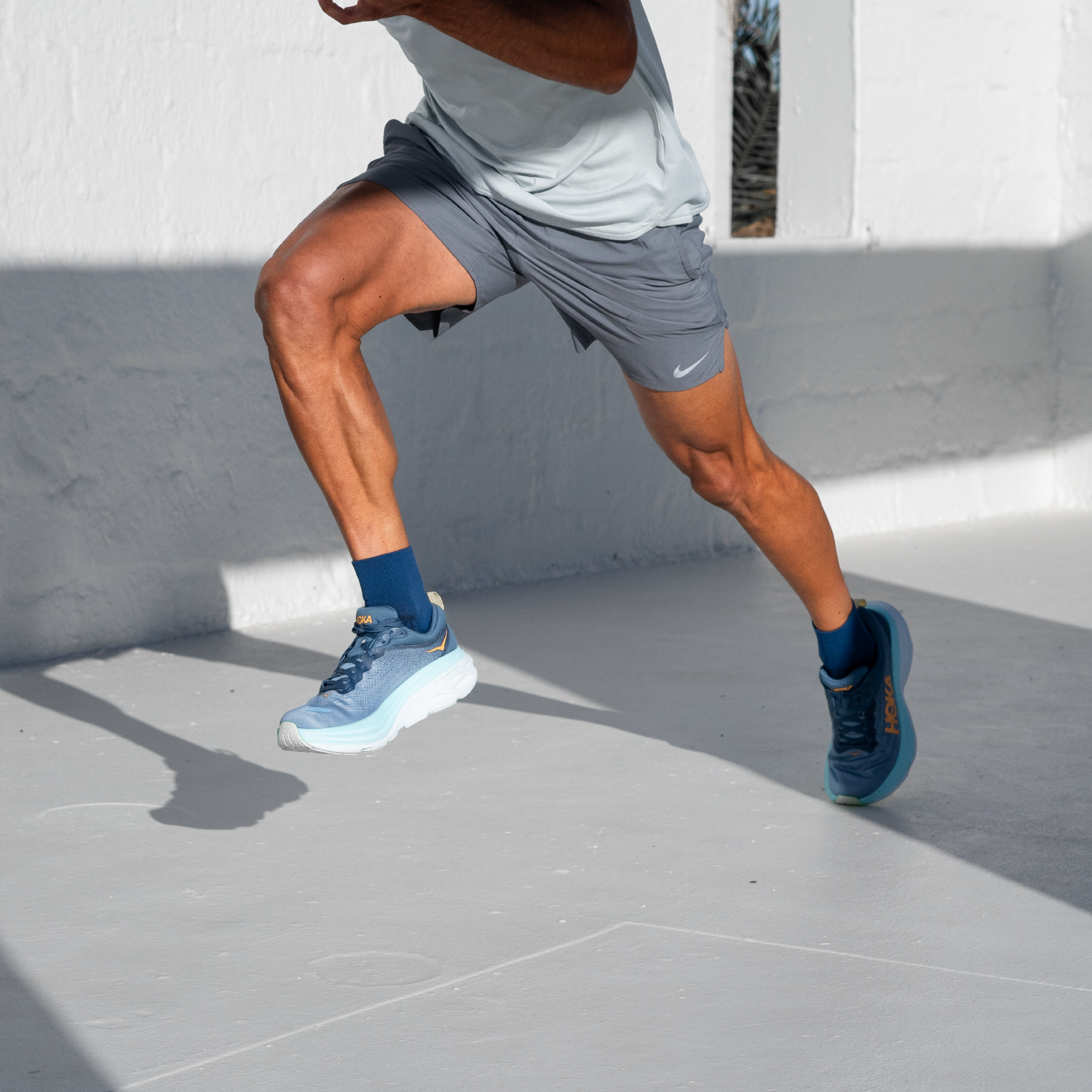 VERSUS Space Blue Running Quarter Socks