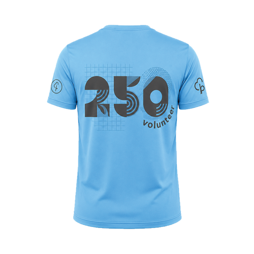 junior parkrun Freiwilligen-Meilenstein-250-T-Shirt