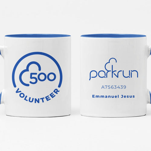 parkrun Milestone 500 Volunteer Mug