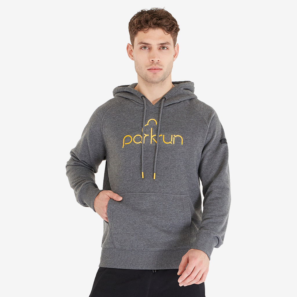 parkrun Men s Overhead Hoodie Charcoal Marl