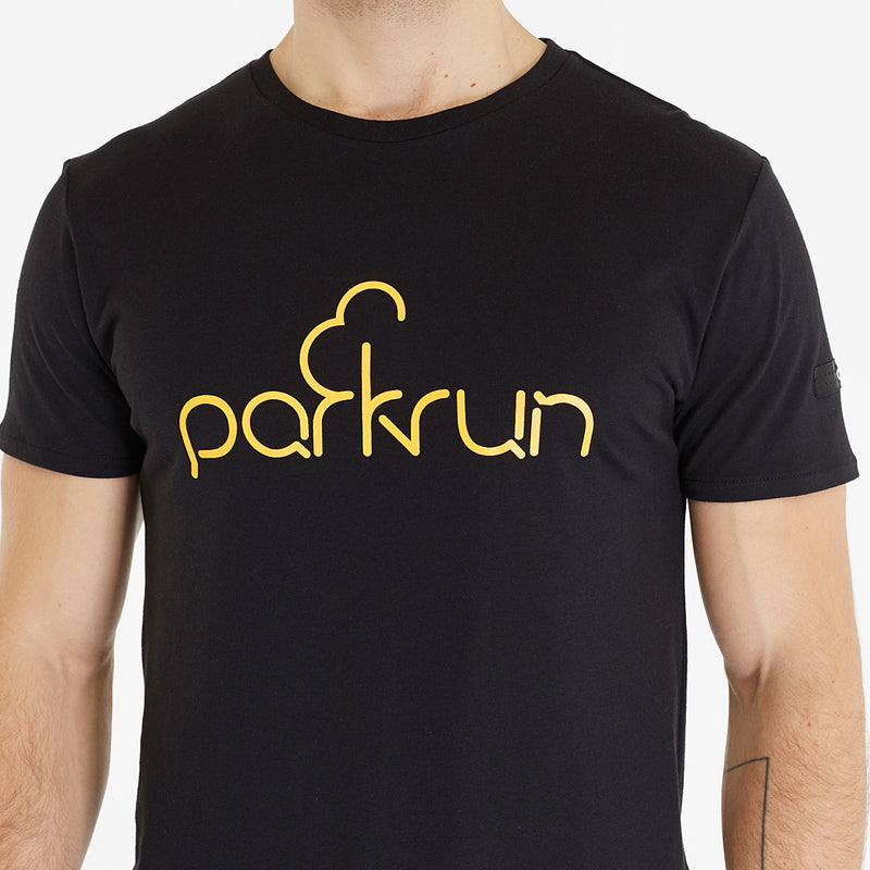 parkrun mens t-shirt - black
