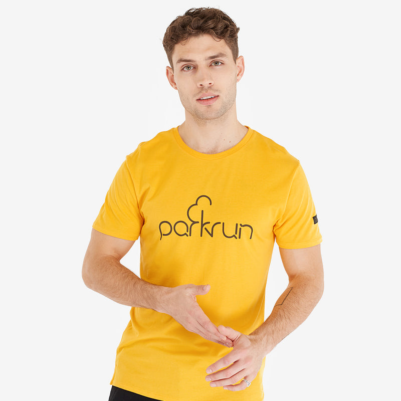 parkrun Mens Cotton T-Shirt - Apricot