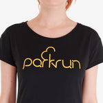 parkrun womens t-shirt - black