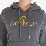 parkrun womens overhead hoody - charcoal marl