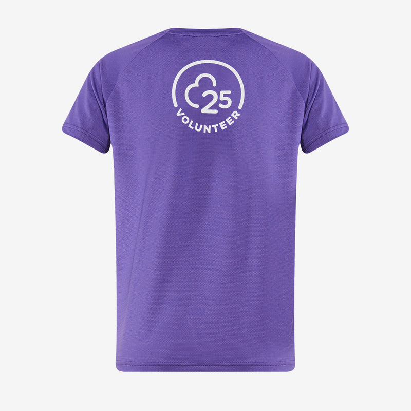 parkrun Milestone Youth Volunteer T-Shirt 25 - Purple