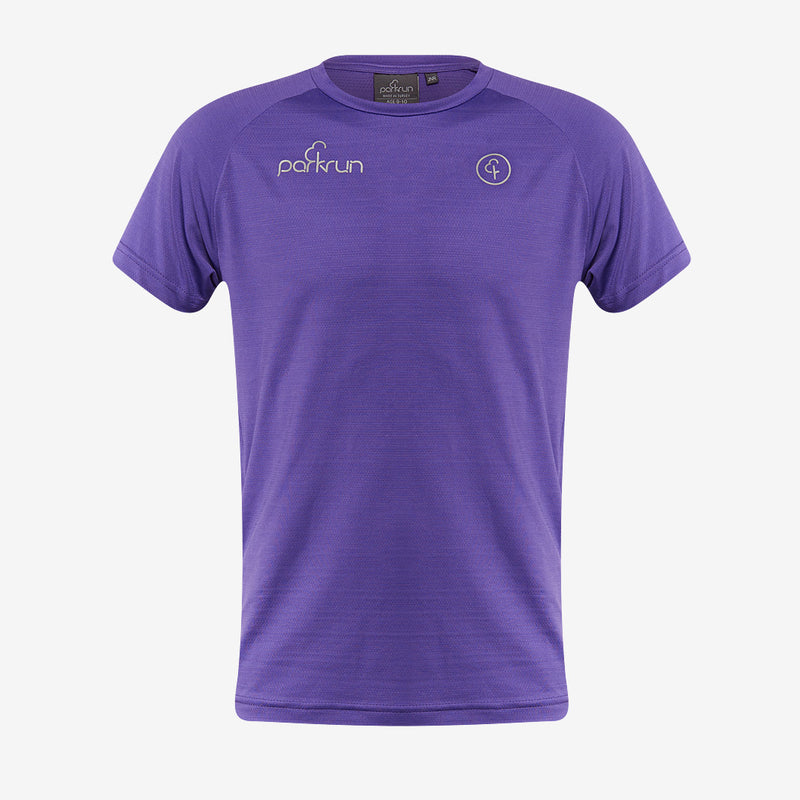 parkrun Milestone Youth Volunteer T-Shirt 25 - Purple