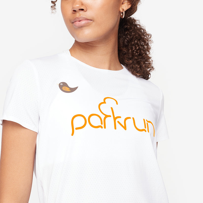 parkrun womens international t-shirt - white