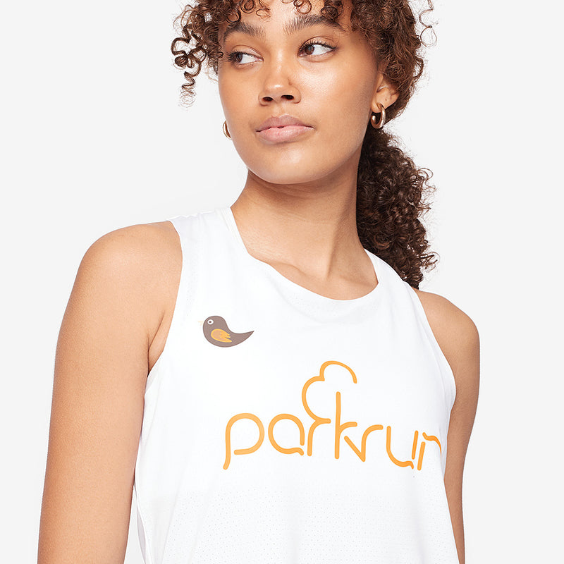 parkrun womens international tank - white