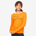 parkrun womens international longsleeve t-shirt - apricot