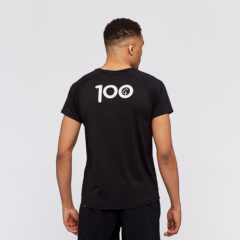 parkrun Milestone Mens T-Shirt 100 - Black
