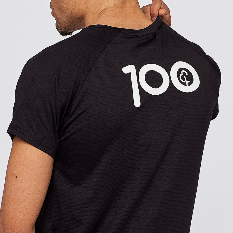 parkrun Milestone Mens T-Shirt 100 - Black