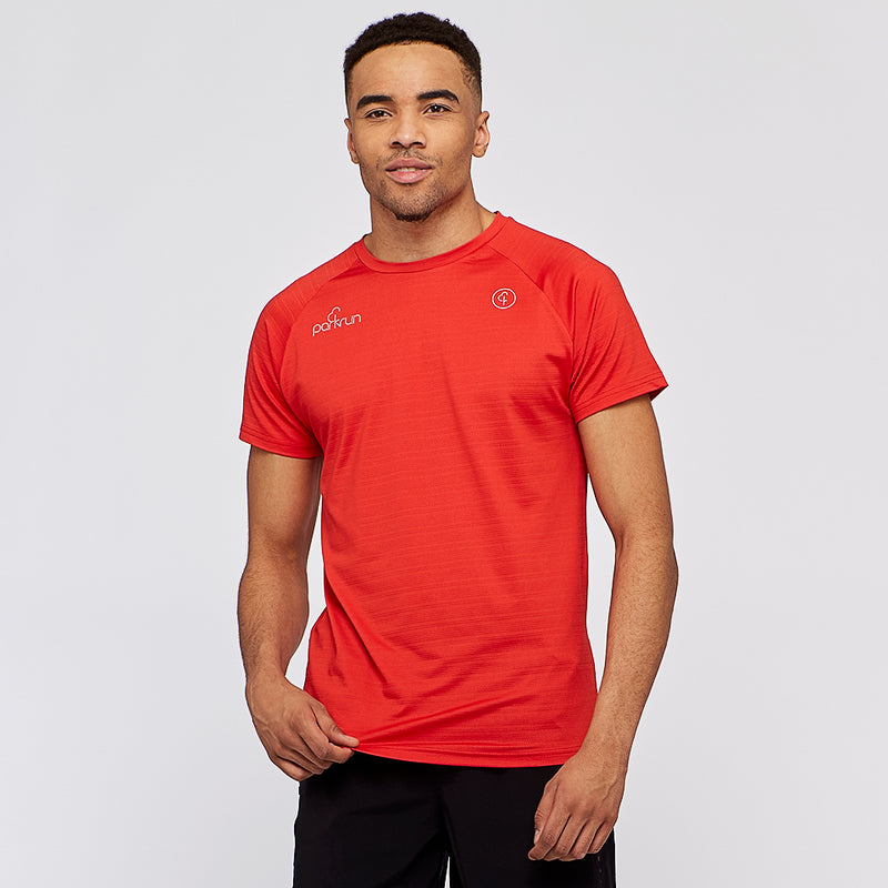 parkrun Milestone Mens T-Shirt 50 - Red