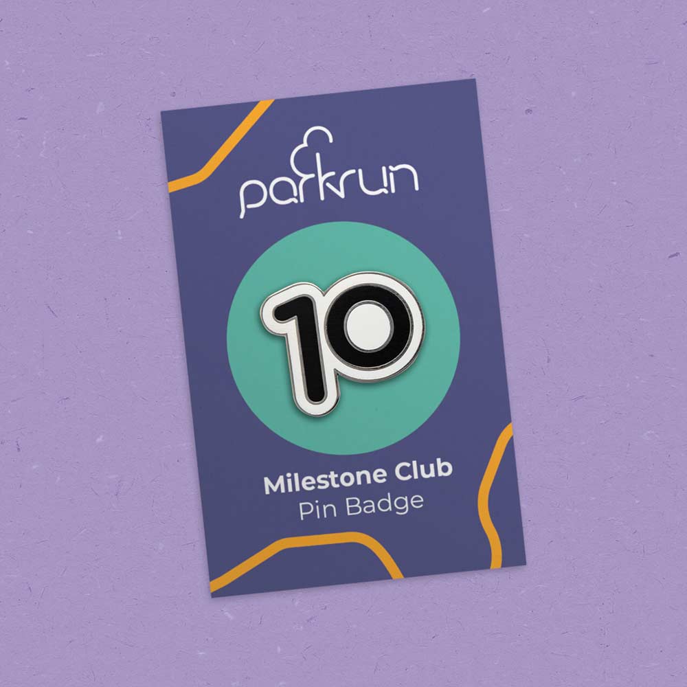 Run/Walk 10 Milestone Pin Badge