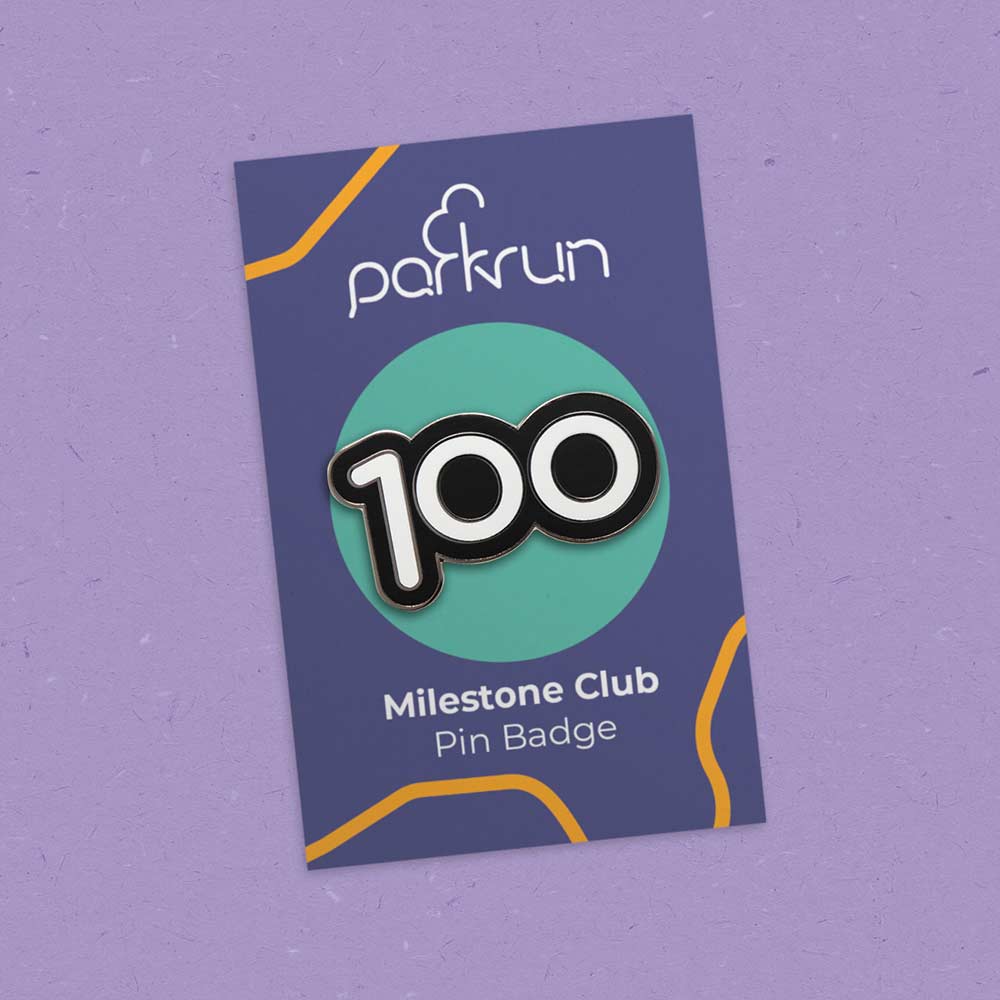 Run/Walk 100 Milestone Pin Badge