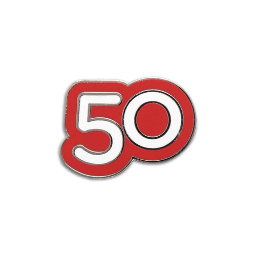 Run/Walk 50 Milestone Pin Badge