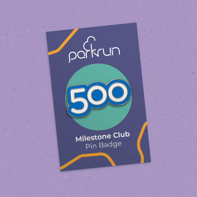 Run/Walk 500 Milestone Pin Badge